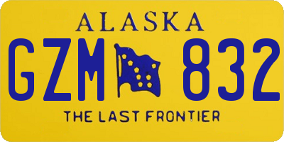 AK license plate GZM832