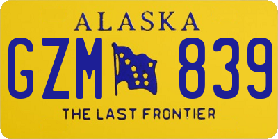 AK license plate GZM839