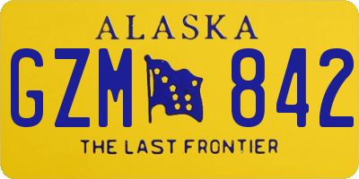 AK license plate GZM842