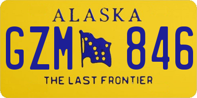 AK license plate GZM846