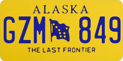 AK license plate GZM849