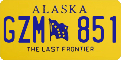 AK license plate GZM851