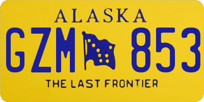 AK license plate GZM853