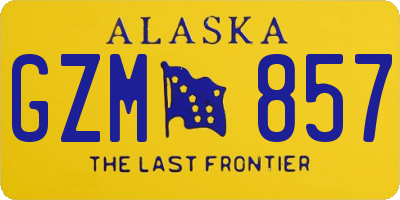 AK license plate GZM857