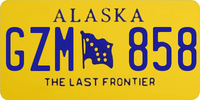 AK license plate GZM858