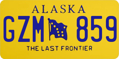 AK license plate GZM859