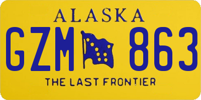 AK license plate GZM863