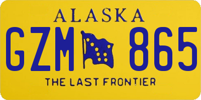 AK license plate GZM865