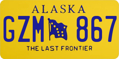 AK license plate GZM867