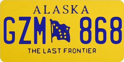 AK license plate GZM868