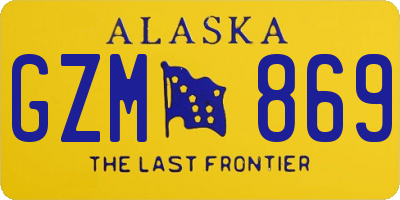 AK license plate GZM869