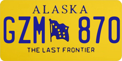 AK license plate GZM870