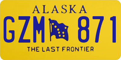 AK license plate GZM871