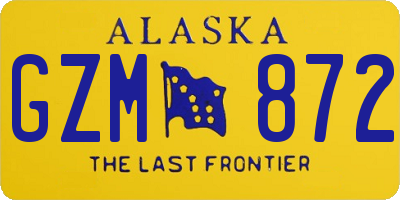 AK license plate GZM872