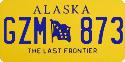 AK license plate GZM873