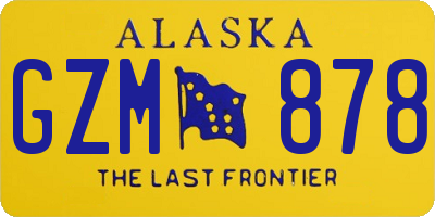 AK license plate GZM878