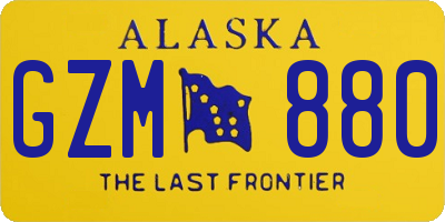 AK license plate GZM880