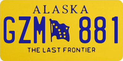 AK license plate GZM881