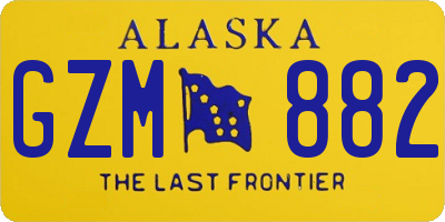 AK license plate GZM882