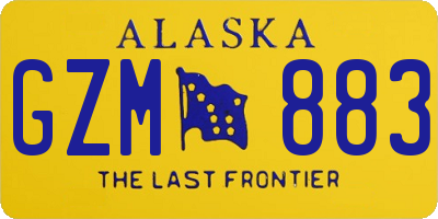 AK license plate GZM883