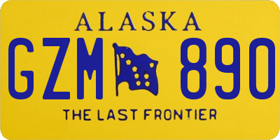 AK license plate GZM890