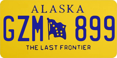 AK license plate GZM899