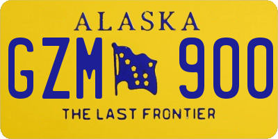 AK license plate GZM900