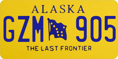 AK license plate GZM905