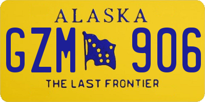 AK license plate GZM906