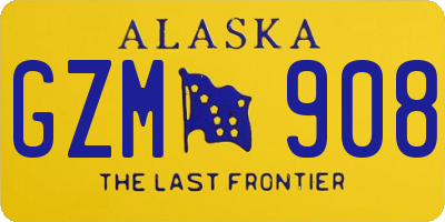 AK license plate GZM908