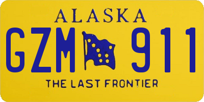 AK license plate GZM911