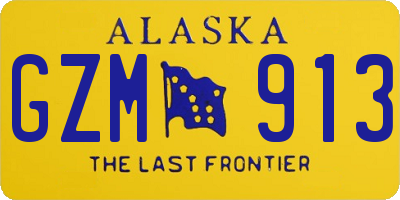 AK license plate GZM913