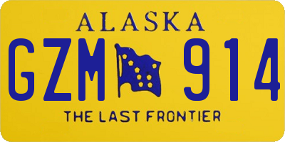 AK license plate GZM914