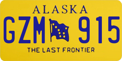 AK license plate GZM915