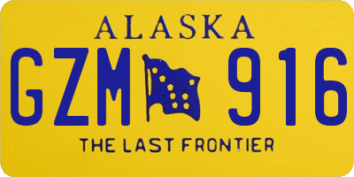 AK license plate GZM916
