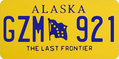 AK license plate GZM921