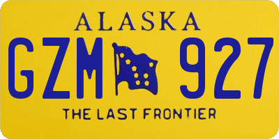 AK license plate GZM927