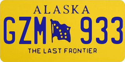 AK license plate GZM933