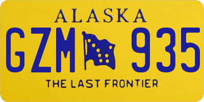 AK license plate GZM935