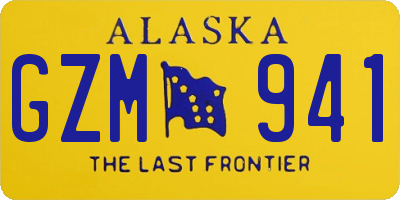 AK license plate GZM941