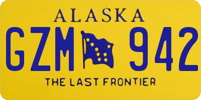 AK license plate GZM942