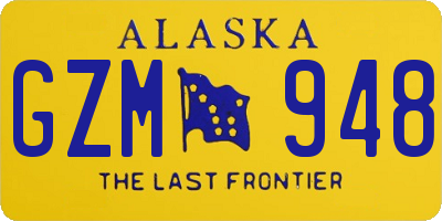 AK license plate GZM948