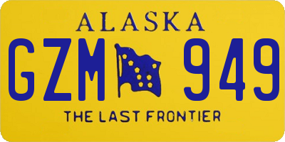 AK license plate GZM949