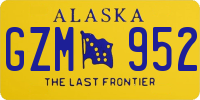 AK license plate GZM952