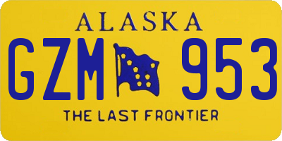 AK license plate GZM953
