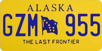AK license plate GZM955