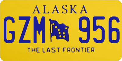 AK license plate GZM956