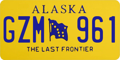 AK license plate GZM961