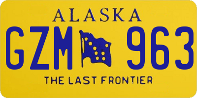 AK license plate GZM963