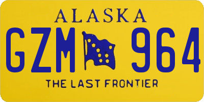 AK license plate GZM964